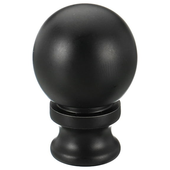 Uxcell 1.5" Tall Aluminum Lamp Finials Cap Knob, Lamp Screw Holder Tapped 1/4-27, Black