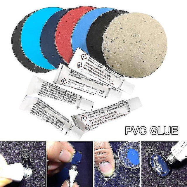 10 piezas de pegamento de PVC para colchón de aire Inflable Cama de aire Barco Sofá Kit de reparación Parches Pegamento