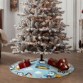 thumbnail image 4 of Xecao Building Truck Pattern Christmas Tree Skirt Holiday Part Decorations for Christmas Tree, Farmhouse Christmas Decor Xmas Holiday Home Party Decorations-30", 4 of 6