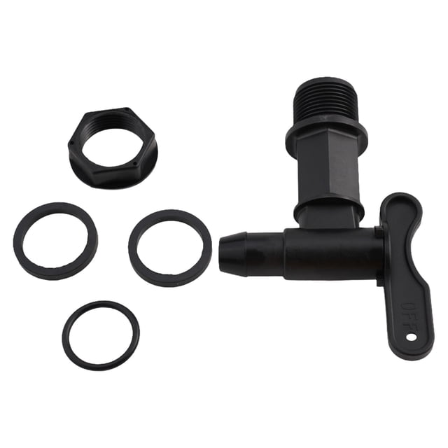 Replacement IBC Water Butt Tap Plastic Adaptor Beer Home Rain Brew Tool black