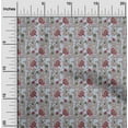 thumbnail image 1 of oneOone Viscose Jersey Fabric Leaves & Floral Block Decor Fabric Printed BTY 60 Inch Wide, 1 of 4