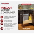 thumbnail image 2 of Rev-A-Shelf 4WCBM-15DM-1 Single 35 Qt Bottom Mount Pullout Waste Container, 2 of 14