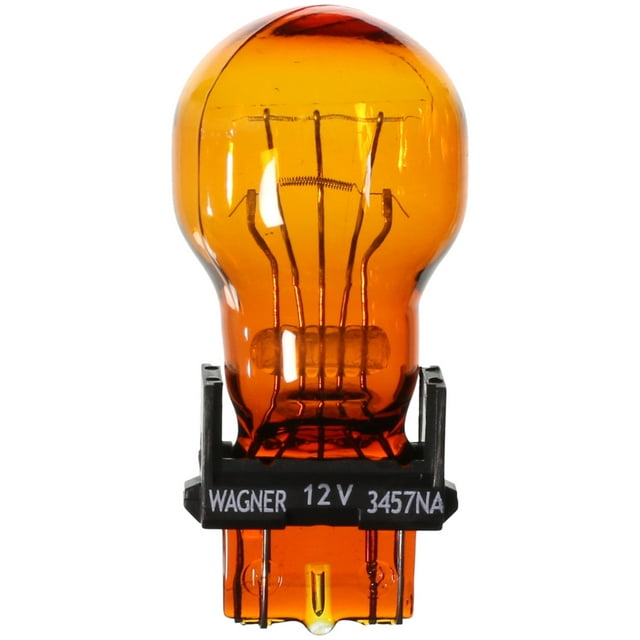 Wagner Lighting Turn Signal Light Bulb 3457NA Standard Series; OE Replacement; 3457; Natural Amber; Single