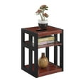 thumbnail image 3 of Convenience Concepts Monterey End Table with Shelves, Cherry/Black, 3 of 7