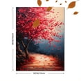 thumbnail image 3 of UXIEQU 12x16 Inch 2D Flat Blooming Red Blossom Tree Wall Art Vibrant Floral Landscape Home Decor, 3 of 8