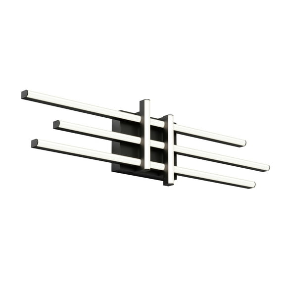 Artika Grid Modern LED Bathroom Vanity Light Fixture , Black