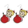 thumbnail image 1 of Grinch Earrings Grinch Christmas Decorations Christmas Cute Cartoon Earrings Gift For Women Girl Birthday/Valentine's Day/Anniversary, 1 of 2