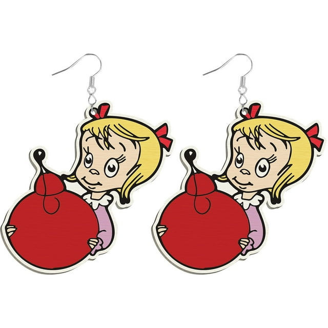 Grinch Earrings Grinch Christmas Decorations Christmas Cute Cartoon Earrings Gift For Women Girl Birthday/Valentine's Day/Anniversary