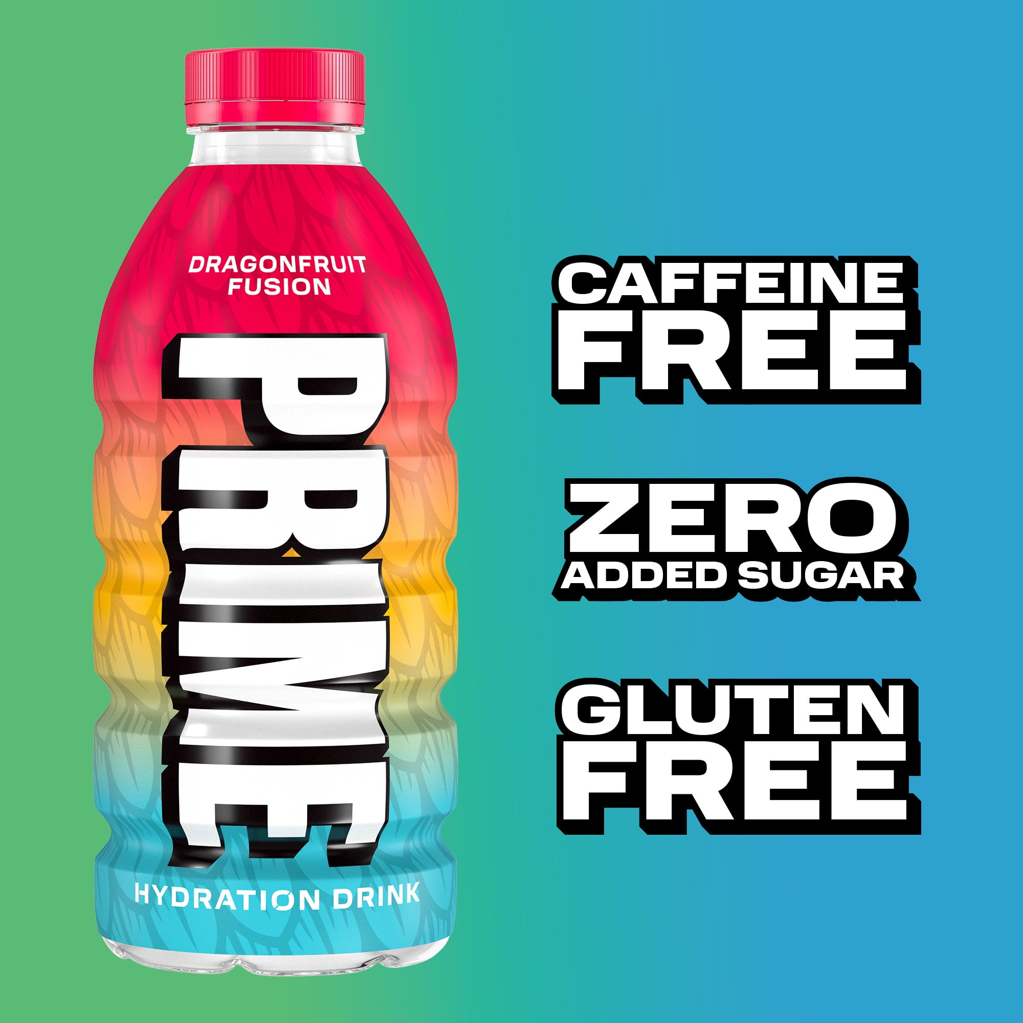 Prime Hydration Sports Drink, Dragon Fruit Fusion, Future Freeze, Sour Nova, 12 fl oz, 15 Pack, Bottles