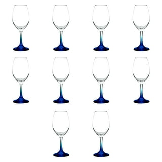 3 Fluted Wine Glasses Teardrop Splash Accent Stem Champagne