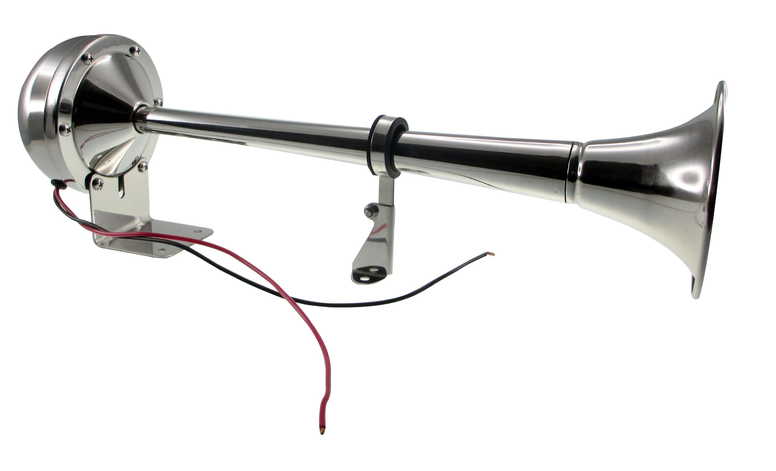 Pactrade Marine Boat Auto Stainless Steel Single Trumpet Horn Complete