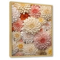 thumbnail image 2 of Designart "Minimalistic Zinnias In Beige And Pink" Zinnias Floater Framed Canvas Art Print, 2 of 5