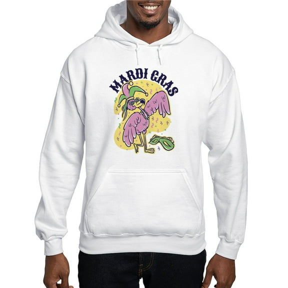 CafePress - Mardi Gras Flamingo Sweatshirt - Pullover Hoodie, Hooded Sweatshirt