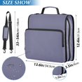 thumbnail image 3 of Haosy 3 Ring Zipper Binder with Shoulder Strap Waterproof Trapper Keeper 2 Inch D-Ring 500 Sheets Capacity, Lavender Gray, 3 of 8