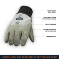 thumbnail image 3 of RefrigiWear Latex-Coated Cowhide Freezer Glove - Insulated Leather Work Gloves with Grip, -20°F Cold Protection, Warm Fleece Lining, 3 of 6