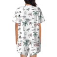 thumbnail image 4 of Womens Pajama Sets With Pocket, Hawaii Palm trees flip flops Lounge Sets Short Sleeve Sleepwear PJ Sets for Women, 4 of 6