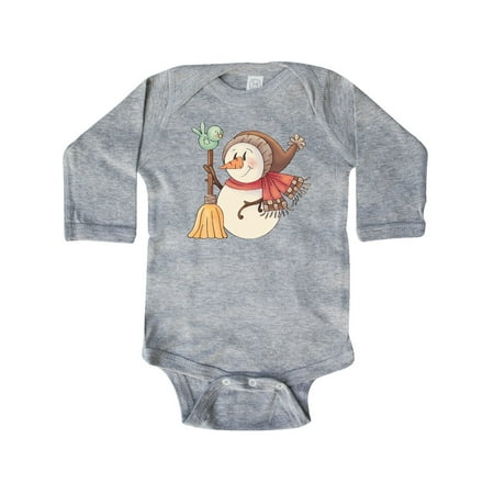 

Inktastic For the Birds Snowman Gift Baby Boy Long Sleeve Bodysuit