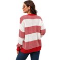 thumbnail image 5 of Sorvello Sweaters for Womens Oversized Sweaters Lightweight Knit Color Block Pullover Sweater Fall Winter Red 2XL, 5 of 5