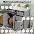 thumbnail image 4 of MODERNLUXE 36" Bathroom Vanity with Ceramic Sink, Freestanding Bathroom Sink Cabinet with Soft Close Doors,3 Drawers & 1 Flip-Down Drawer for Small Space,Gray, 4 of 12