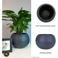 thumbnail image 5 of The HC Companies 12 Inch Atlas Sphere Planter, Round Plastic Plant Pot, Blue, 5 of 5