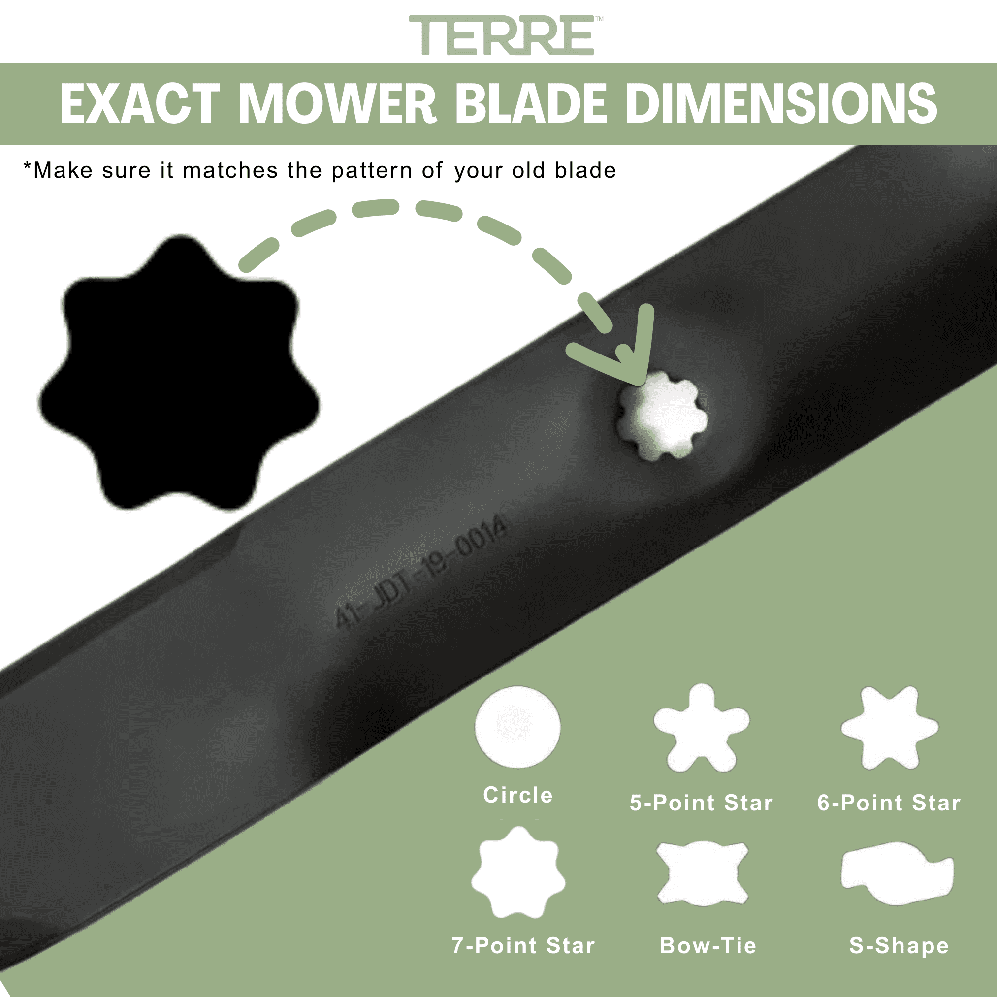 Terre Products, 3 Pack Medium Lift Lawn Mower Blades, 54 Inch Deck, Compatible with John Deere. Replacement for Part Numbers GX21380, GY20684