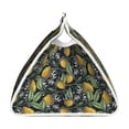 thumbnail image 3 of Lsque Hand Drawn Citrus Fruits Elegant Lemons Printed Long Tissue Box Cover Holder, Facial Paper Organizer Dispenser,Triangle with Bottom Belt, PVC Leather Decorative Organizer, 3 of 9