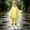 Yellow, variant on Kids Reusable Rain Poncho Girls Waterproof Lightweight EVA Cape Raincoat with Hood and Side Snaps for Theme Park School Travel Emergency Rain Gear