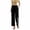#013-Black, variant on Ailaofu Women's Summer Fashion Printed Long Pants Elastic Waist Casual Trousers with Pockets for Daily Outings