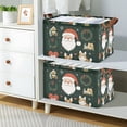 thumbnail image 2 of Yayeee Foldable Storage Basket for Shelves with Handles Waterproof Cloth Bins, Whimsical Christmas, 2 of 7