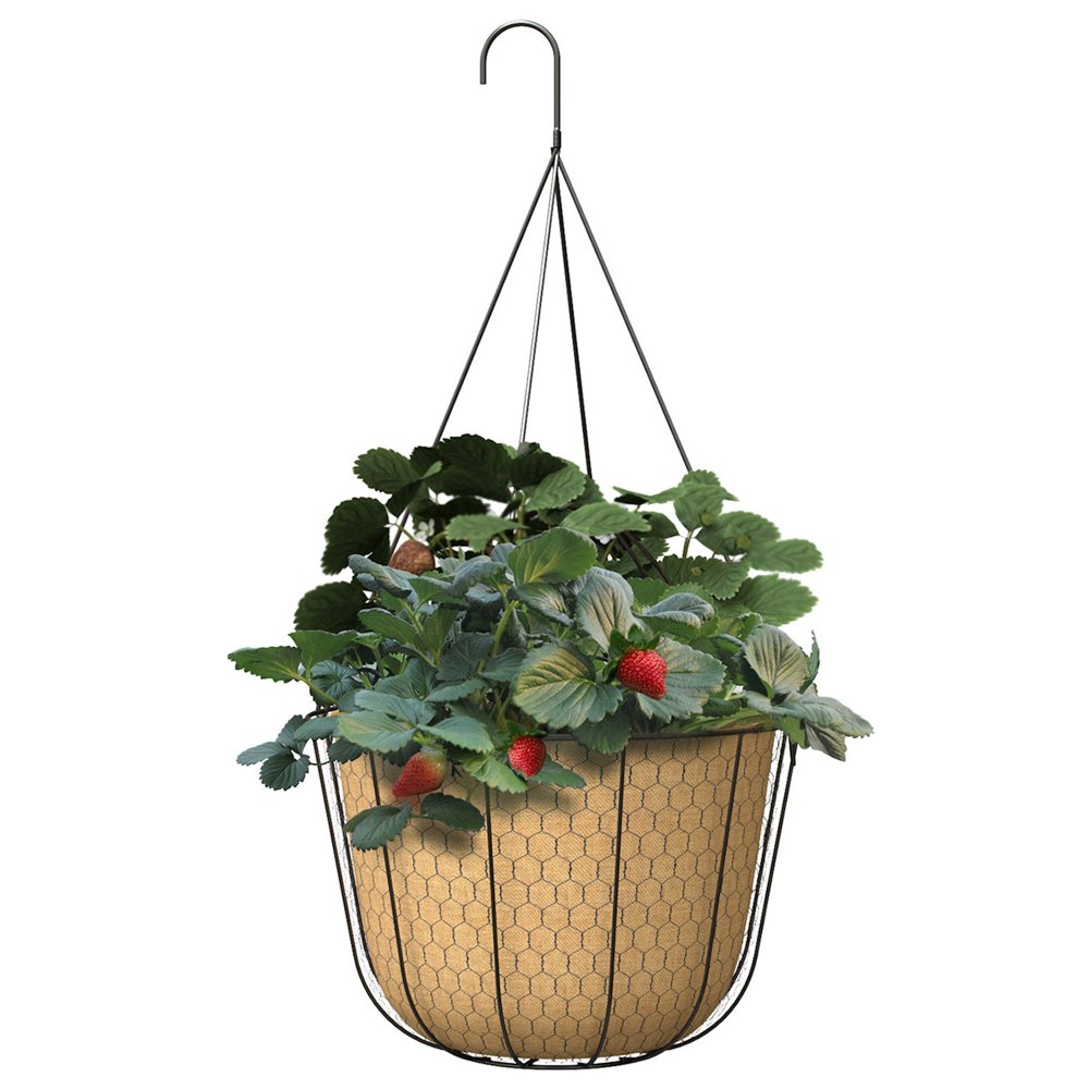 Panacea ProductsGrower Rustic Hanging Basket Wire Hanger & Burlap