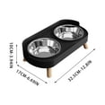 thumbnail image 3 of CREATITOY Stainless Steel Dual-Bowl Pet Feeder Dog Cat Food Water Bowl, 3 of 5
