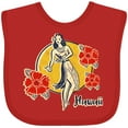 thumbnail image 3 of Inktastic Retro Hula Girl Girls Baby Bib, 3 of 4