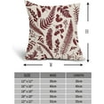 thumbnail image 3 of Burgundy Leaf Plant Pillow Covers 16X16 Inch Set of 2 Tropical Fern Herbs Botanical Leaves Floral Decorative Pillow Cases Vintage Cushion Case Farmhouse Home Decor for Couch Sofa Porch Outdoor, 3 of 6