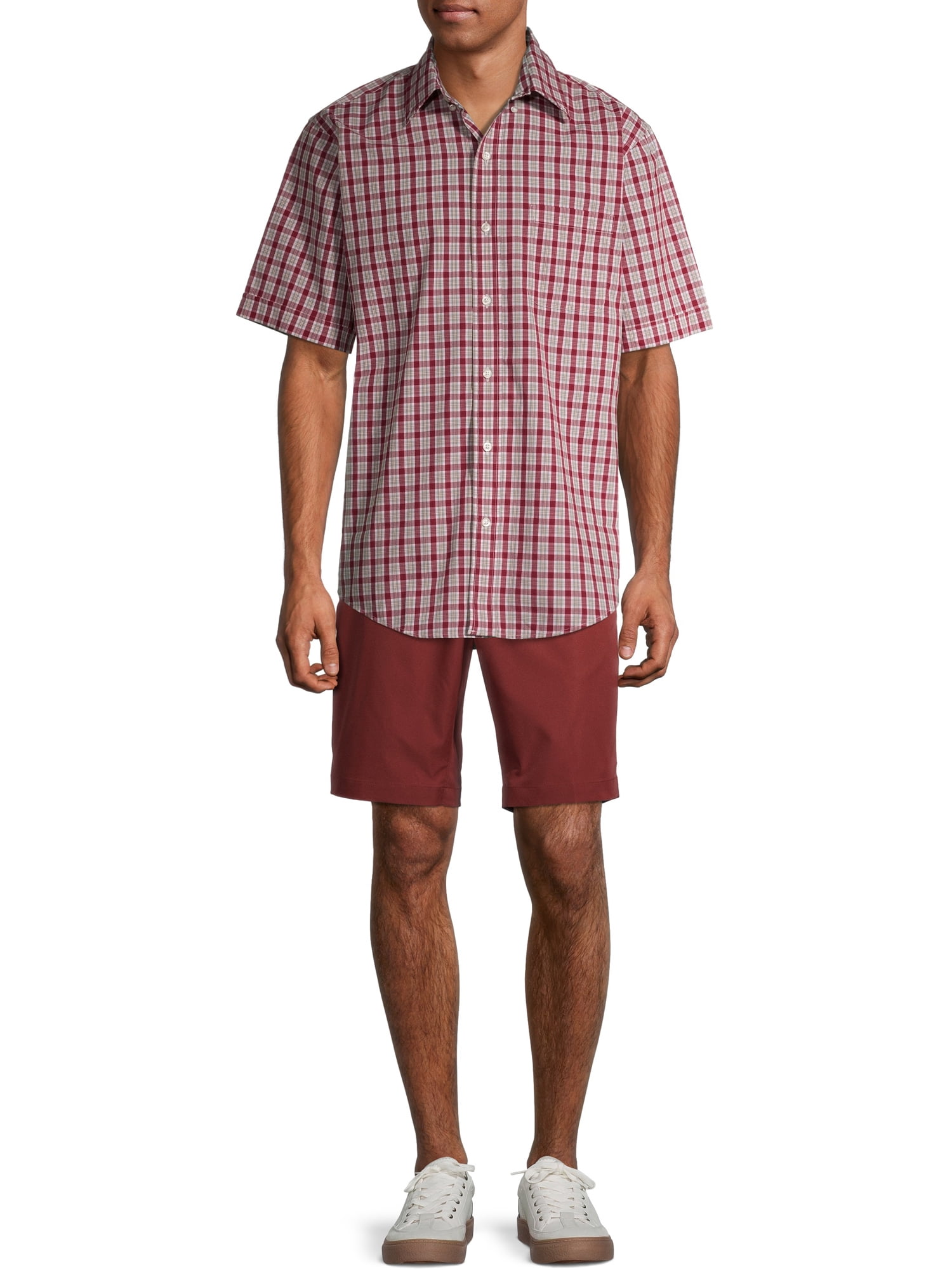 Arrow Men's Big and Tall Hamilton Poplin Wrinkle Free Short Sleeve Shirt