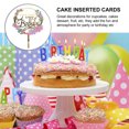 thumbnail image 4 of Gold Cake Topper Acrylic Happy Birthday Flower Dessert Toppers, 4 of 6