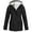 Black, variant on Women Hooded Lined Waterproof Mid Length Rain Jacket Long Sleeve Windproof Outdoor Hiking Coat With Cargo Pockets 1pc S-XXL True To Size