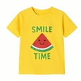 thumbnail image 6 of HILEELANG 2-7T Toddler/Little Girls 100% Cotton 3 Pack Fruit Graphic Short Sleeve T-Shirt, Size 7T, 6 of 6