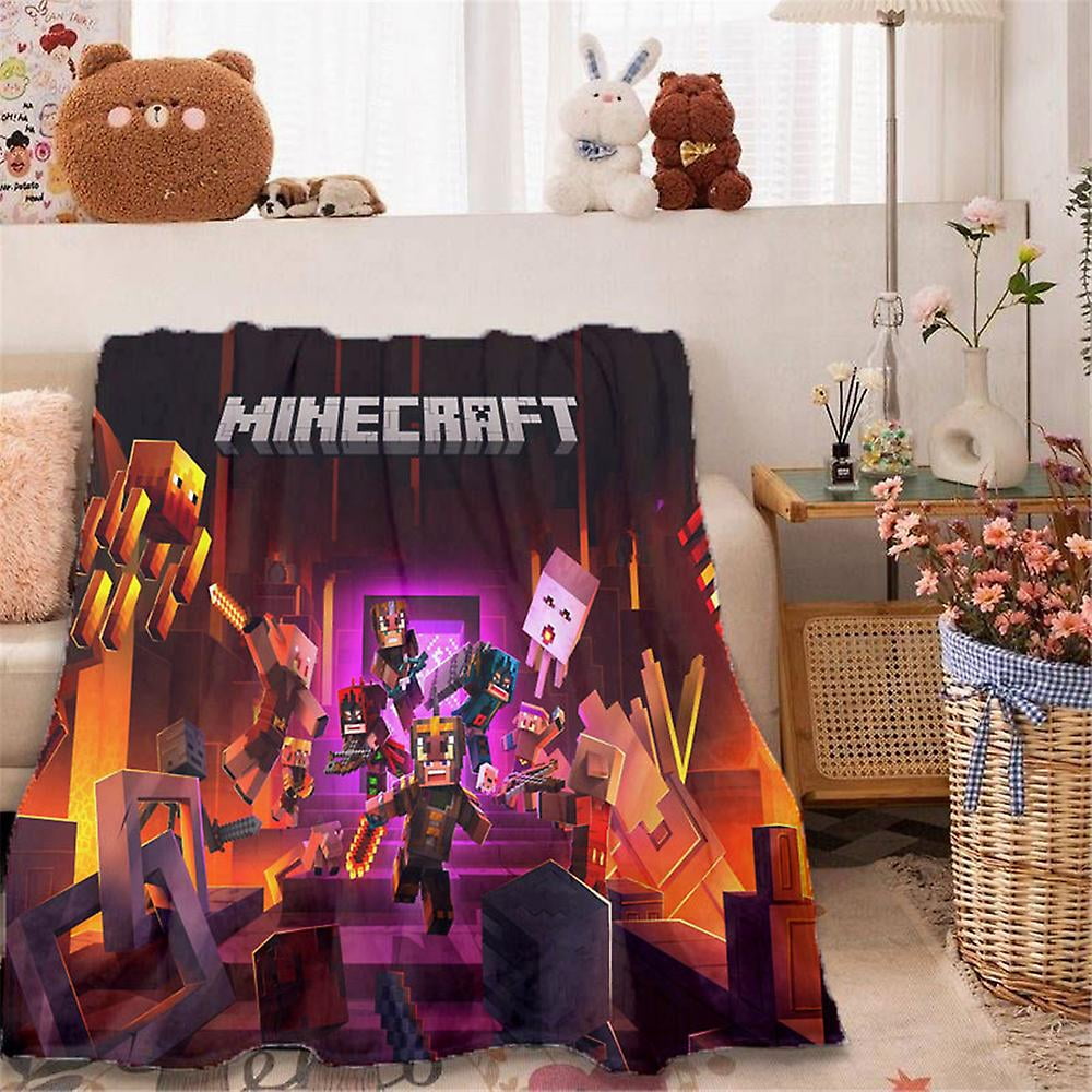 125x150 150x200cm Minecraft Blanket Soft Warm Plush Blanket For Couch Sofa Bed Chair Camping Travel Home Decoration GiftXICEN Walmart