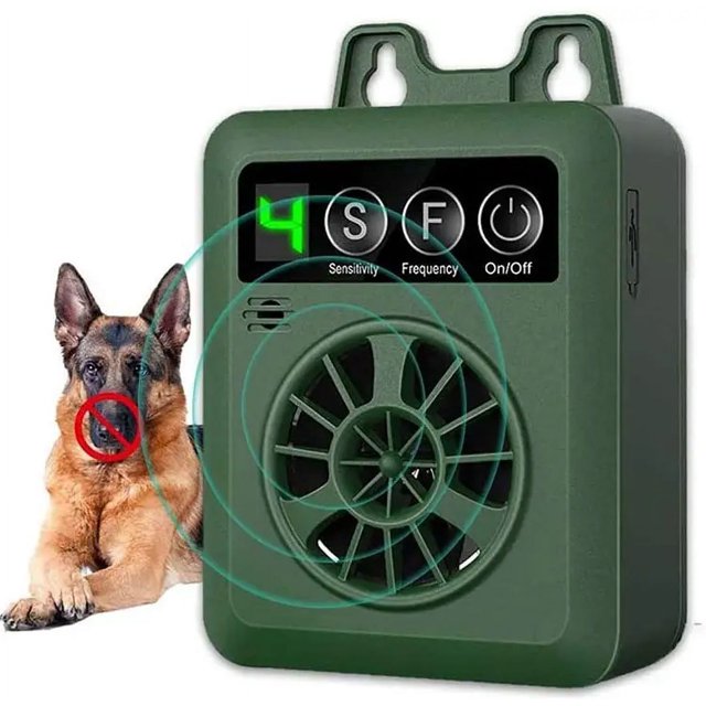 Dispositivo de control de ladridos de perros, dispositivo antiladridos de 3 frecuencias, disuasivo ultrasónico de ladridos de perros de 33 pies, recargable para detener los ladridos de perro