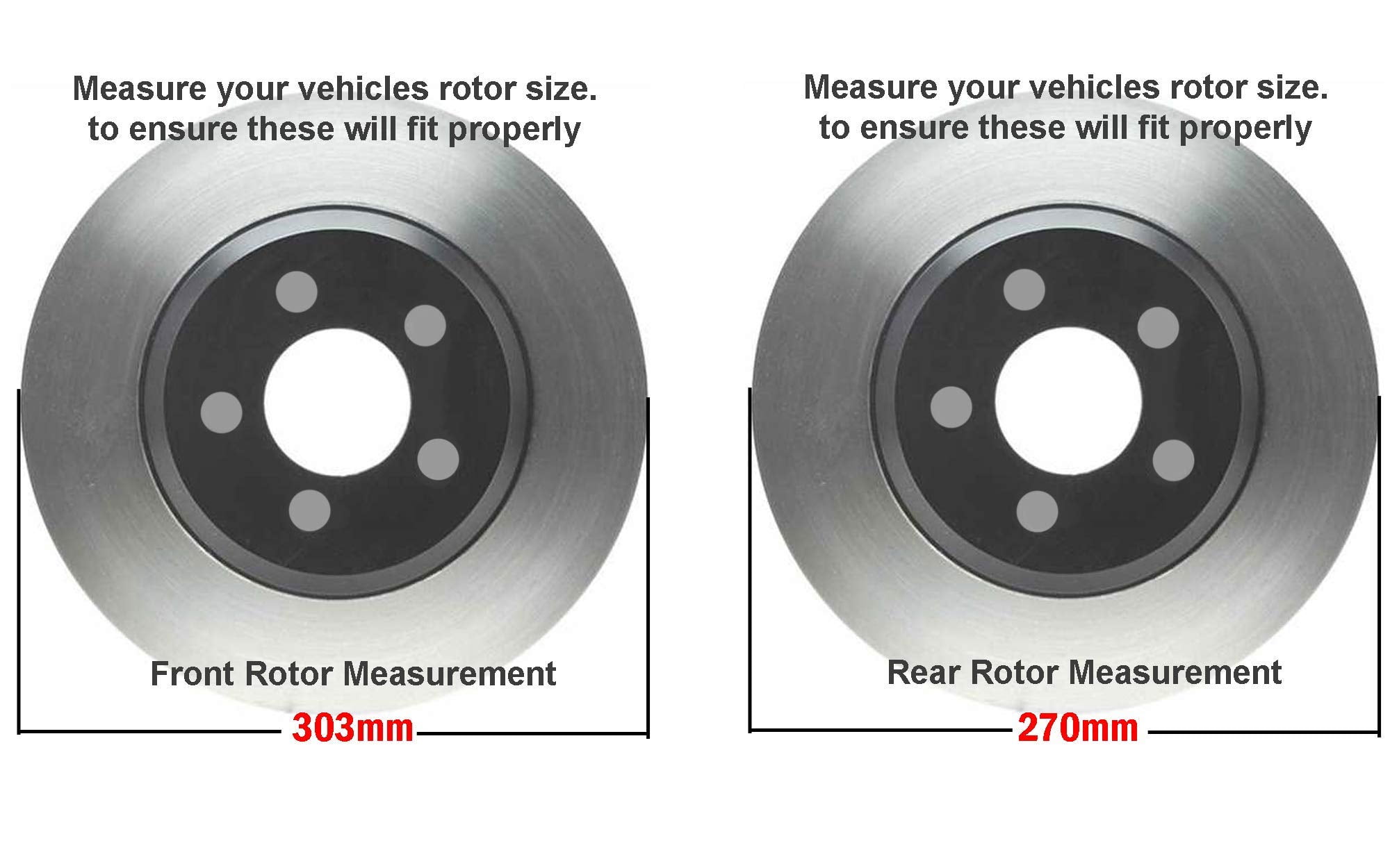 Detroit Axle - Brake Kit for 2011-2013 Chevrolet Impala, 2014-2016 Impala Limited Drilled & Slotted Brake Rotors and Ceramic Brakes Pads 2012 2015 Front and Rear Replacement
