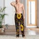 thumbnail image 2 of Fotbe Sunflowers Leaves Pantalones de Pijama para Hombre, Pantalones de Dormir, Pantalones de Casa con Cintura Ajustable y Bolsillos-Small, 2 of 6