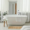 thumbnail image 3 of WOWOW Single-Handle Freestanding Tub Faucet with Hand Shower in Brushed Nickel, 3 of 7