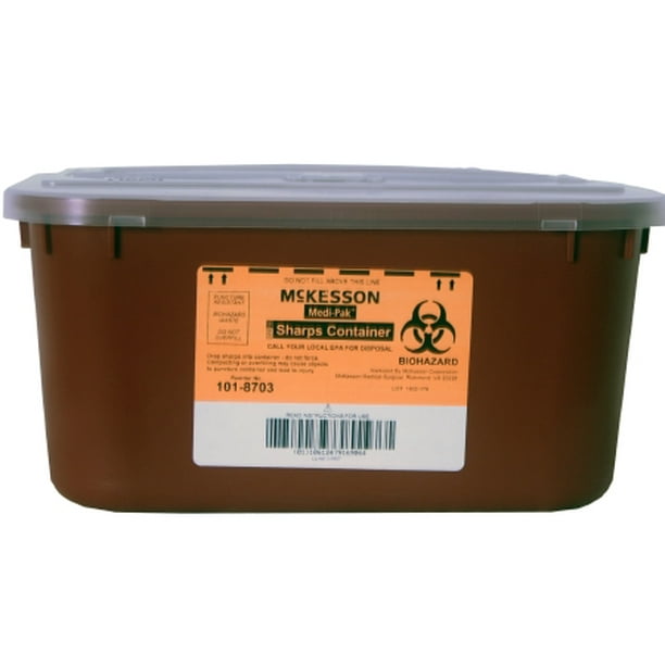 Sharps Container Biohazard Needle Disposal 1 Gallon Size, Model 101