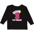 thumbnail image 3 of Inktastic 3rd Birthday 3 Year Old Girls Rainbow Star Girls Long Sleeve Toddler T-Shirt, 3 of 5