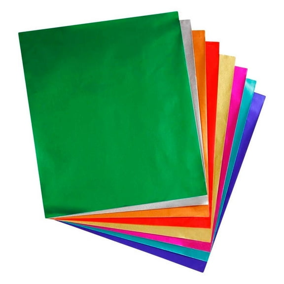 Hygloss Metallic Foil Paper, 8-1/2 x 10 Inches, Assorted Colors, 24 Sheets