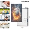 thumbnail image 2 of GZHJMY 2PCS Flame Baseball Cotton Towel Set,Quick Drying Face Towel,Soft and Breathable Bath Towel Hand Towels for Bathroom, Gym, Beach Washcloths, 2 of 7