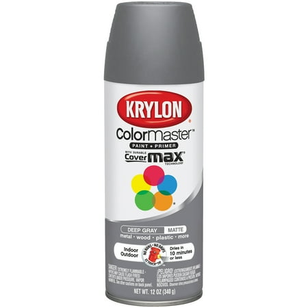 - Colormaster Indoor/Outdoor Aerosol Paint 12oz Deep Gray