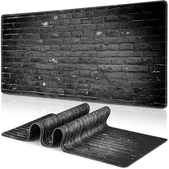 Grand Tapis de Souris de Jeu Étendu - Grand Tapis de Souris pour Ordinateur pour le Jeu à la Maison Ou au Bureau, 31,5 X 15,7 Po, Base en Caoutchouc Antidérapante, Bords Cousus, Imperméable