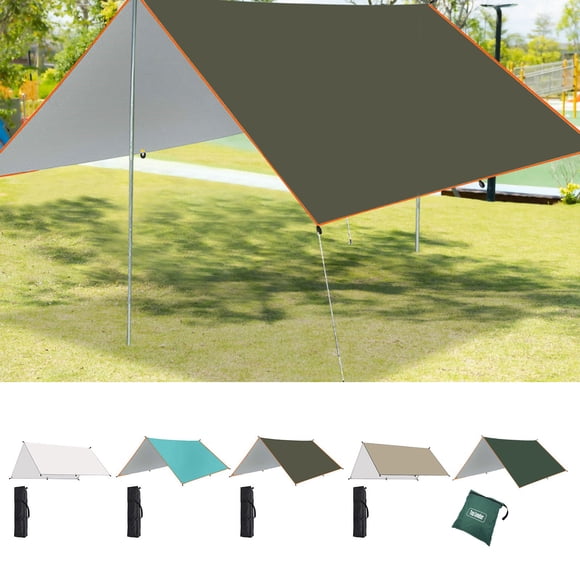 Xihbxyly Tienda de Campaña para Exteriores, Tela de Poliéster con Protección Uv, Impermeable y Resistente a La Lluvia, Fácil de Instalar con Barras de Hierro, Refugio Portátil para Acampar, Senderism