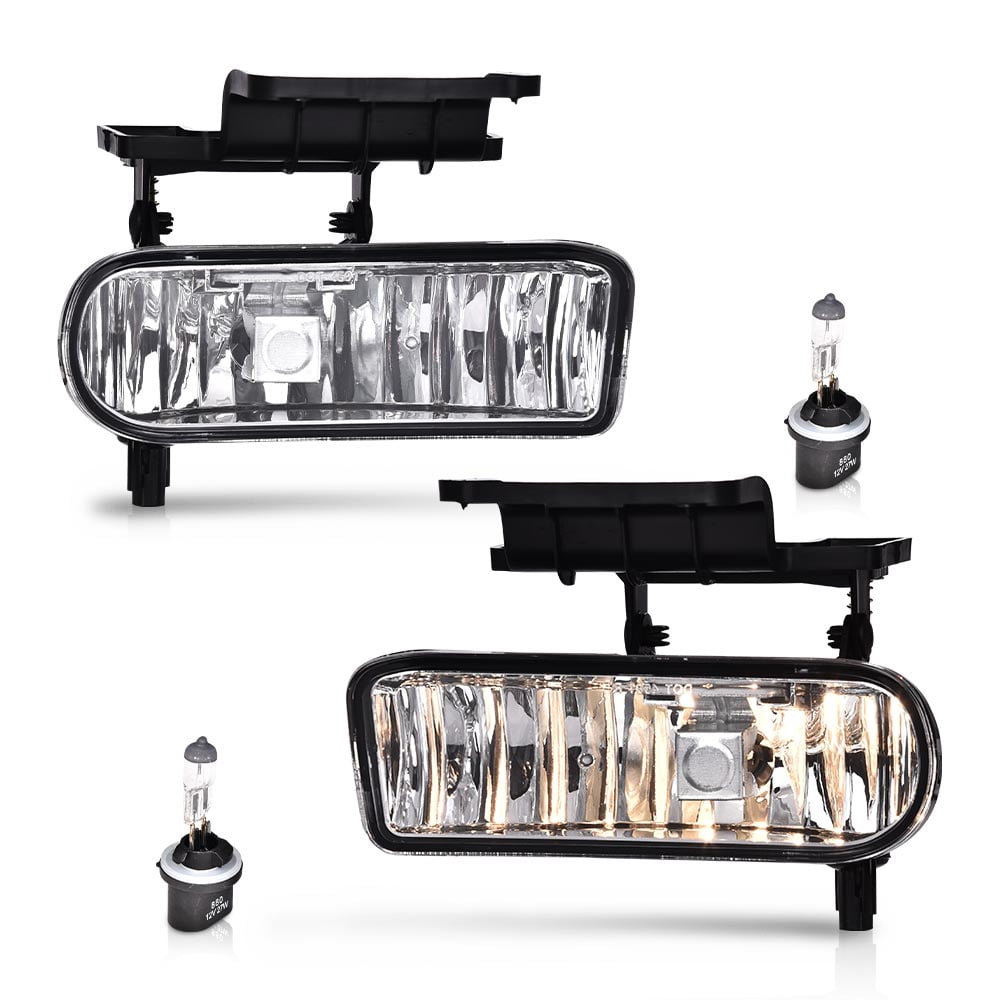 Pair Bumper Fog Lights For 2003-2007 Chevy Silverado & 2002-2006 Avalanche - W/Bulbs - View #9